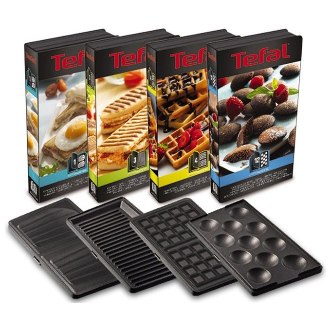 Tefal SW854D Snack Collection Tostiera Sandwich e Waffle 700W piastre antiaderenti rimovibili colore Nero