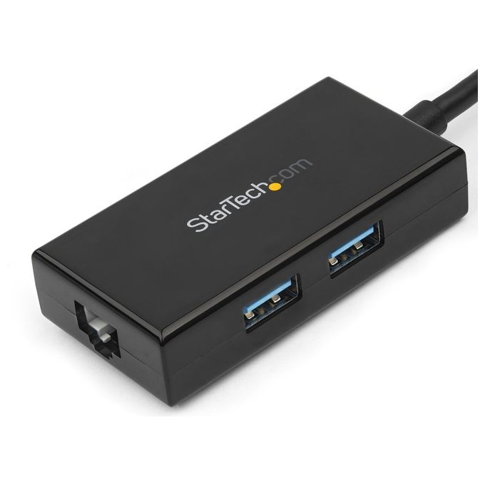 StarTech Adattatore Usb 3.0 a Ethernet Gigabit con Hub Usb a 2 Porte Incorporato