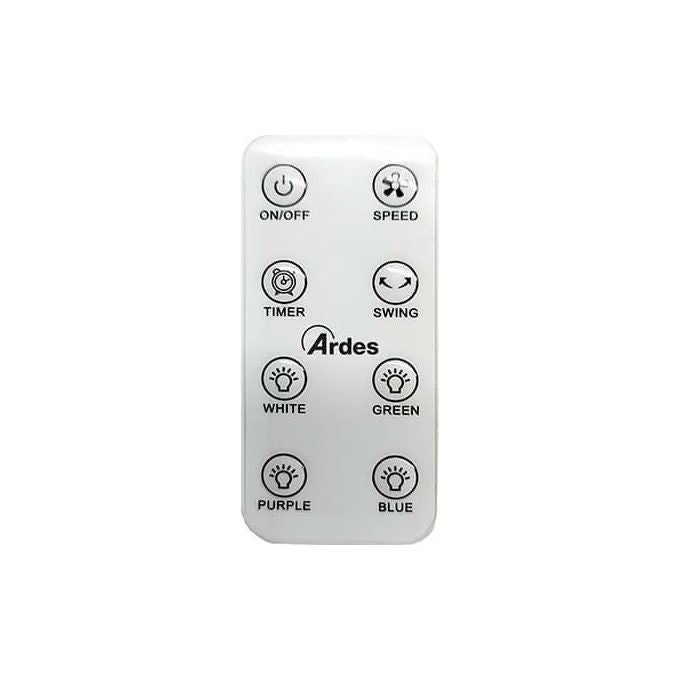 Ardes AR5BL1B Muna Ventilatore Bladeless 3 velocita' 60W 57dB Telecomando Touch Luce LED Oscillazione colore Bianco