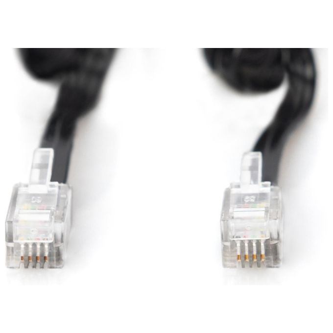 Digitus cavo di connessione per cornetta telefonica a spirale mt 2 (cm 30) colore nero