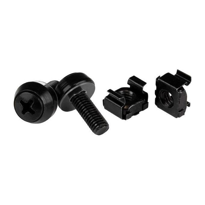 Startech.com Confezione da 50 viti di fissaggio e dadi ingabbiati per armadi server rack - M6 x 12mm