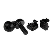 Startech.com Confezione da 100 viti di fissaggio e dadi ingabbiati per armadi server rack - M6 x 12mm