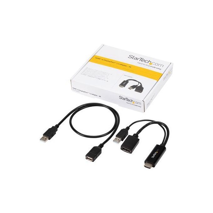Startech adattatore - convertitore hdmi a dp alimentato via usb - ultra hd 4k