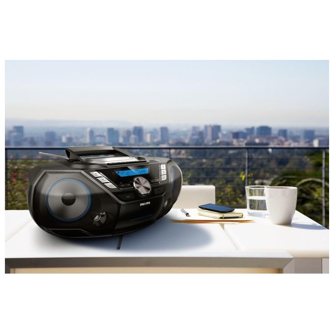 Philips AZB798T-12 Impianto Stereo Portatile Digitale 12W Nero