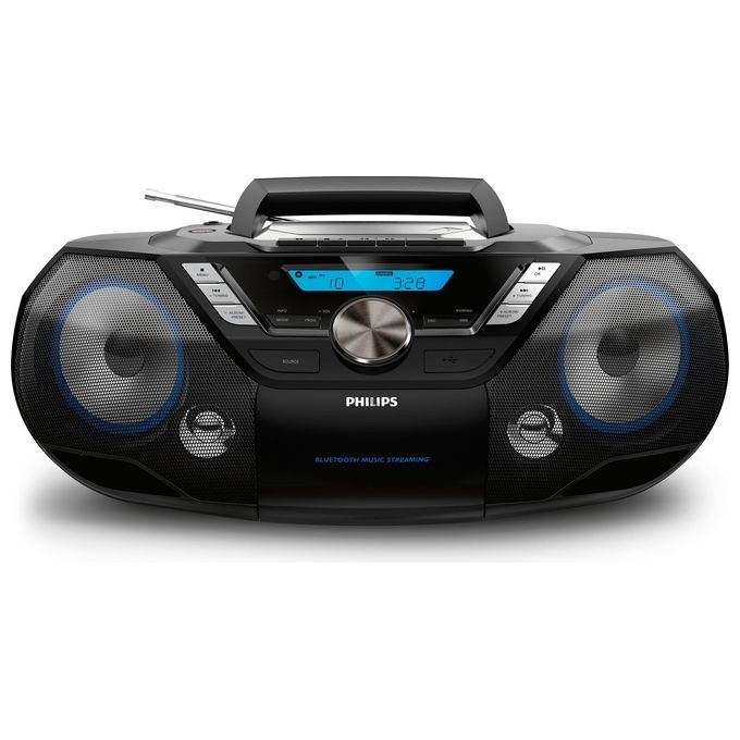 Philips AZB798T-12 Impianto Stereo Portatile Digitale 12W Nero