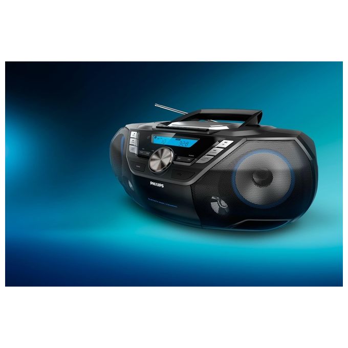 Philips AZB798T-12 Impianto Stereo Portatile Digitale 12W Nero