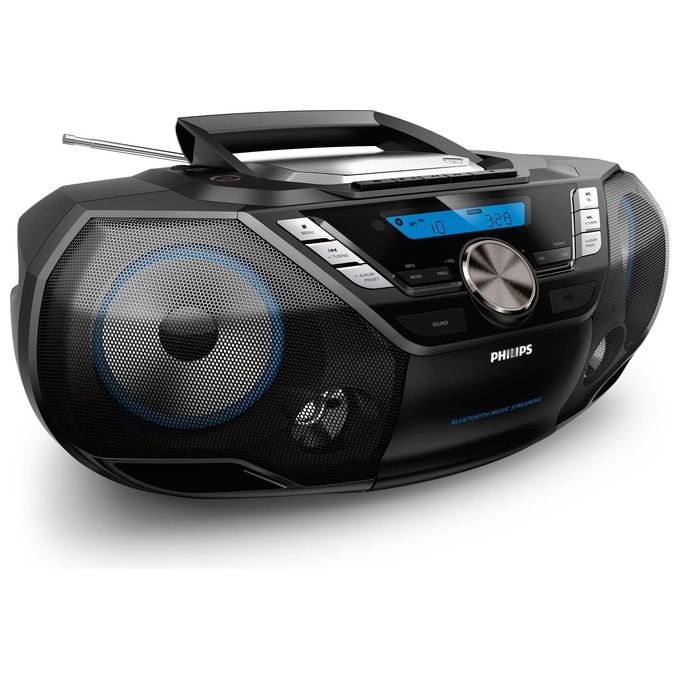Philips AZB798T-12 Impianto Stereo Portatile Digitale 12W Nero
