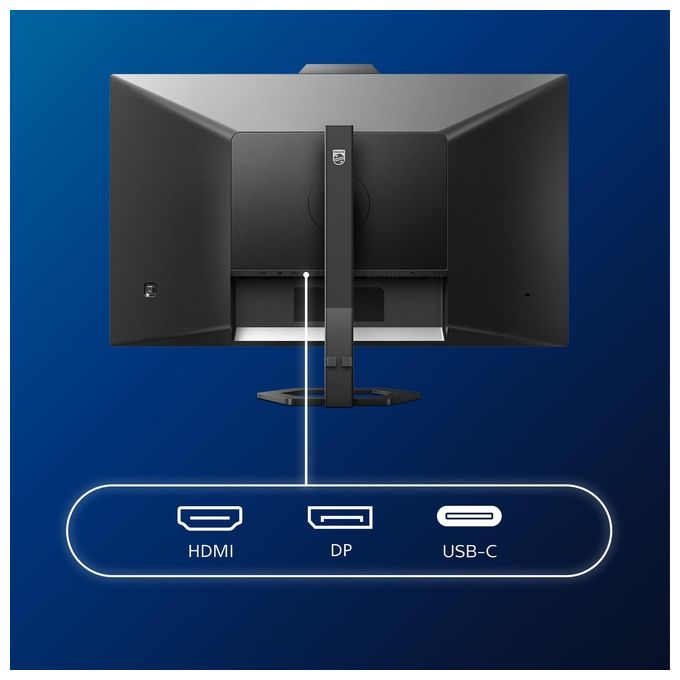 Philips 27E1N5600HE Monitor PC 27'' IPS QHD 2560x1440 75Hz 1ms USB-C 65W Webcam 5MP Windows Hello Altoparlanti colore Nero