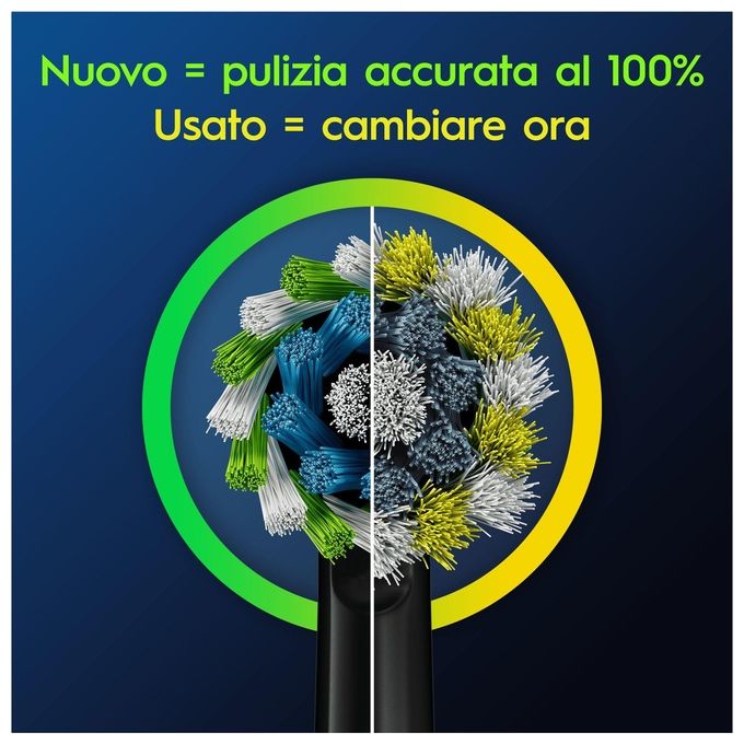 Oral-B EB50 Pro CrossAction Testine di Ricambio per Spazzolino Elettrico 5 pezzi colore Nero