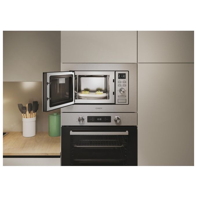 Candy CA20FMW7NG Wave 600 Forno a microonde da incasso 20 L 800 W Grill Scongelamento 8 livelli potenza colore Acciaio inox