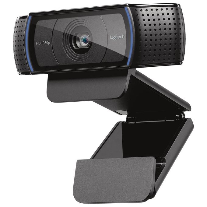 Logitech, Webcam HD Pro C920, Full HD 1080p, Audio Stereo, Correzione Luce HD
