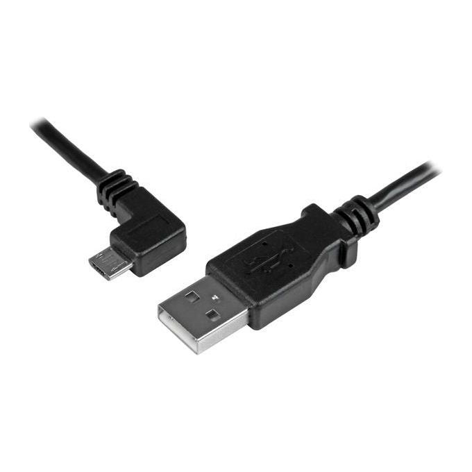 Startech.com Cavo di ricarica e sincronizzazione micro USB da 1 m - USB-A a Micro B ad angolo sinistro - M-M - 0,25mm²