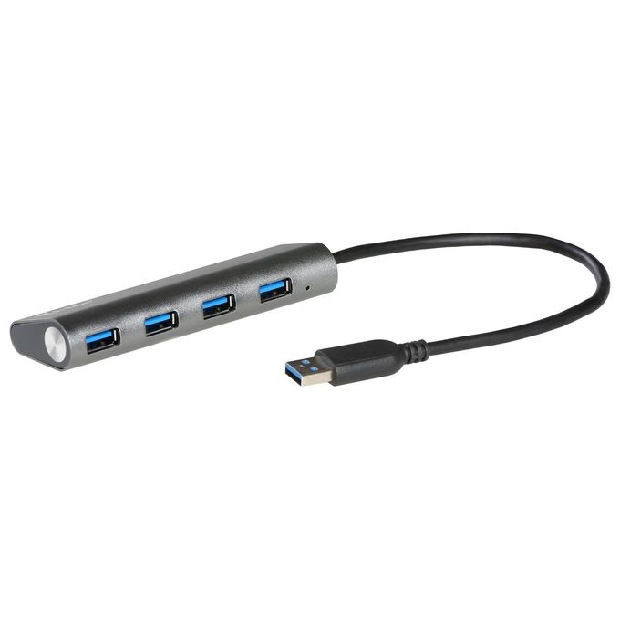 I-Tec Metal U3HUB448 Hub di Interfaccia Usb 3.2 Gen 1 Type-A 5000 Mbit-s Grigio