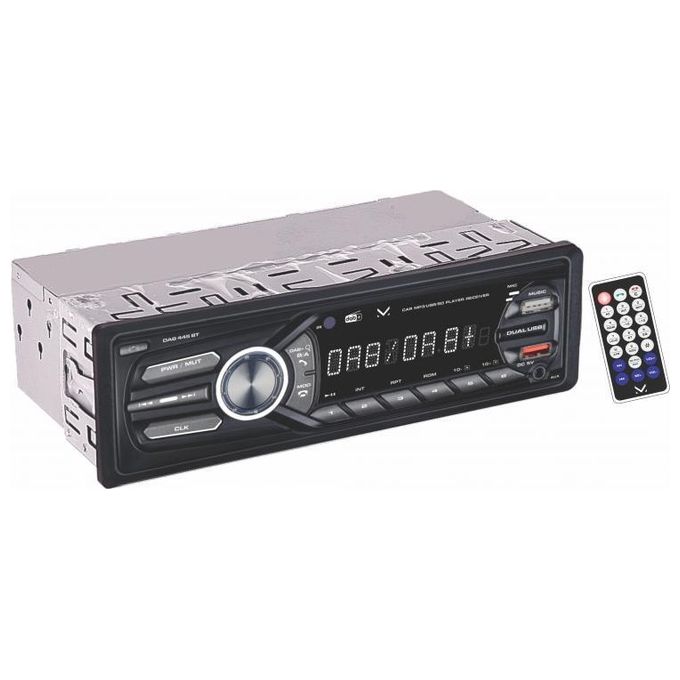 New Majestic DAB445BT Autoradio 1 DIN DAB+ Bluetooth USB Doppio 180 W SD-MMC AUX Frontalino Estraibile Telecomando incluso colore Nero Grigio