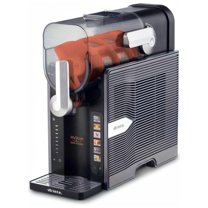 Ariete 655 MySlush and IceCream Gelatiera Compressore Serbatoio 2,6 L 6 Programmi 200 W colore Acciaio inox