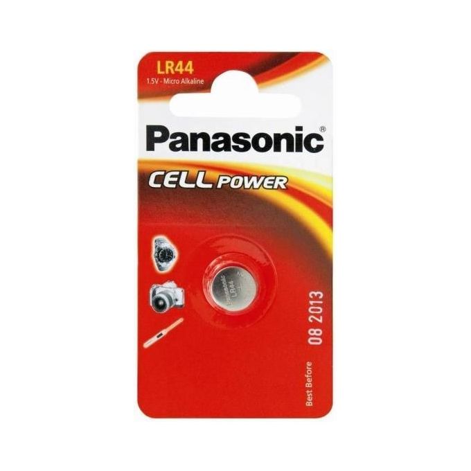 Panasonic LR44 Batteria Alcalina 1,5V 105mAh per Dispositivi Elettronici