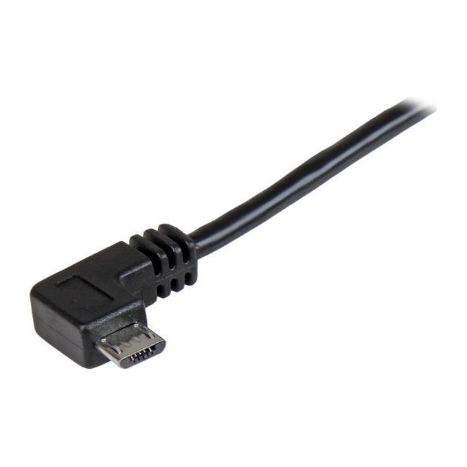 Startech.com Cavo di ricarica e sincronizzazione micro USB da 1 m - USB-A a Micro B ad angolo destro - M-M - 0,25mm²
