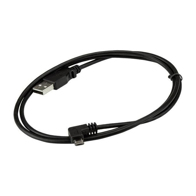 Startech.com Cavo di ricarica e sincronizzazione micro USB da 1 m - USB-A a Micro B ad angolo destro - M-M - 0,25mm²