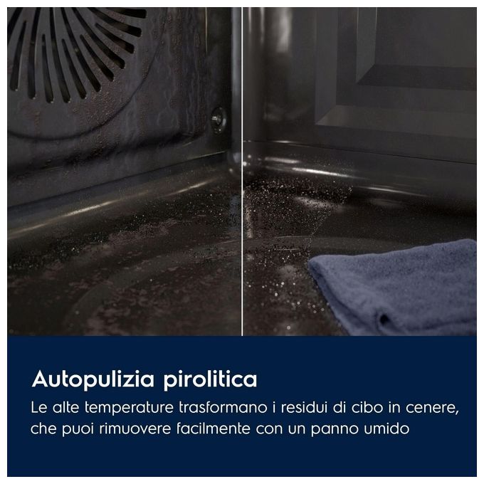 Electrolux KOFFP46TX Serie 600 Forno da incasso Elettrico Multifunzione Pirolitico 72 L Classe A+ SurroundCook (59x60x57 cm) colore Inox