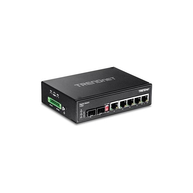 Trendnet 6-port Hard. ind. gbit Switch 5 Gbit-1 Shared Sfp-1 Dedicated