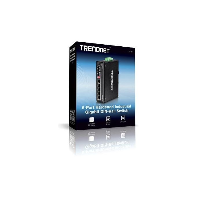 Trendnet 6-port Hard. ind. gbit Switch 5 Gbit-1 Shared Sfp-1 Dedicated