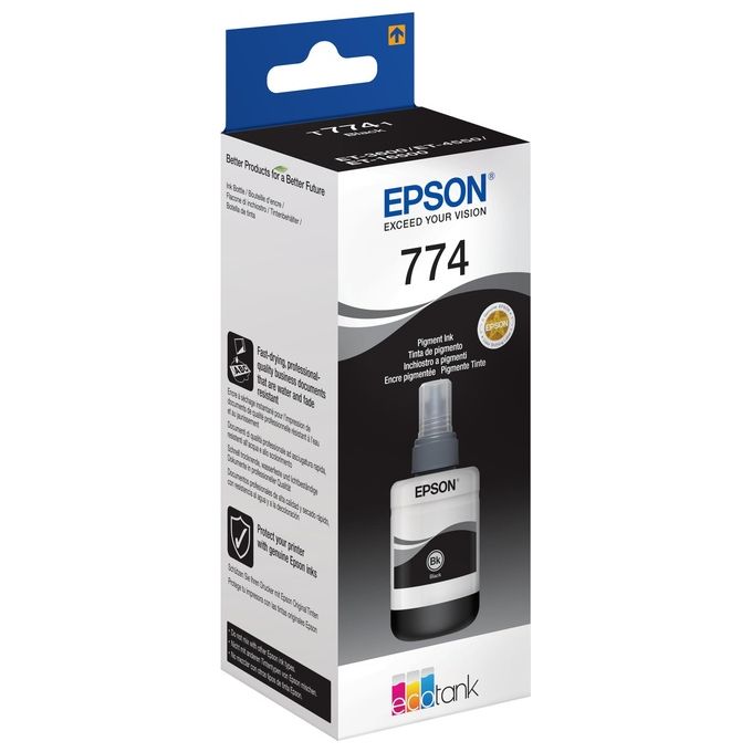 Epson C13t774140 Flacone di Inchiostro da 140ml, Nero, per Ecotank Et-4550