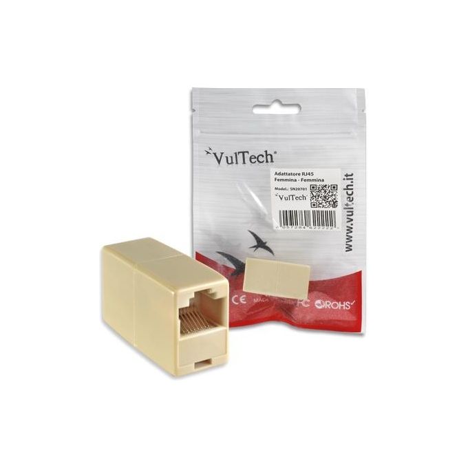 VulTech Adattatore Femmina-Femmina Rj45 Sn20701