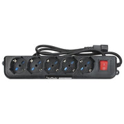 Vultech Multipresa Bipasso 5 Posti per Ups Iec14 Tasto On-Off