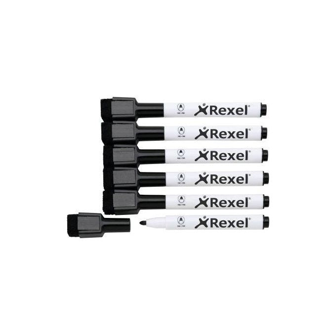 Rexel cf6 Pennarelli Magnetici Canc. neri