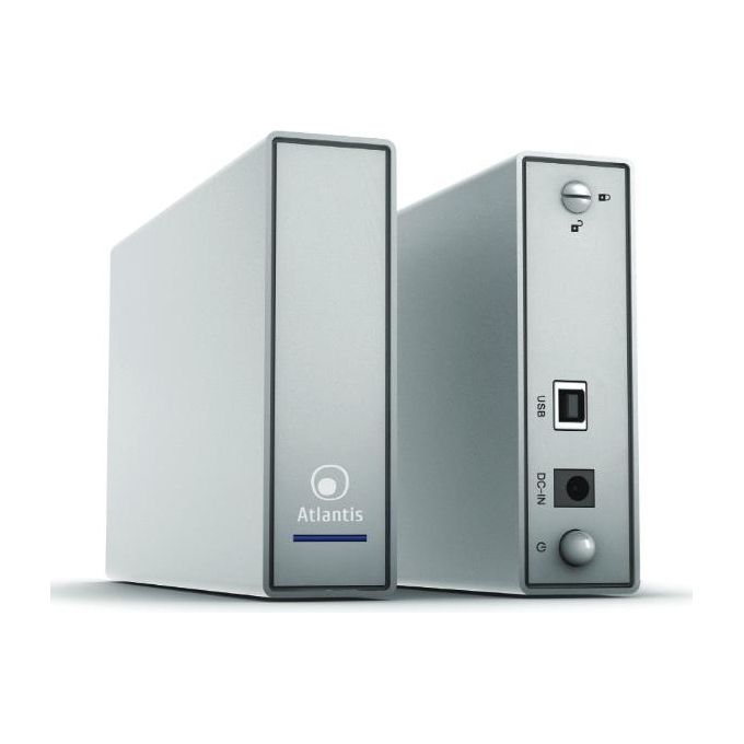 Atlantis box esterno usb 3.0 sata fino a 6tb storage 3.5 design in alluminio satinato argento