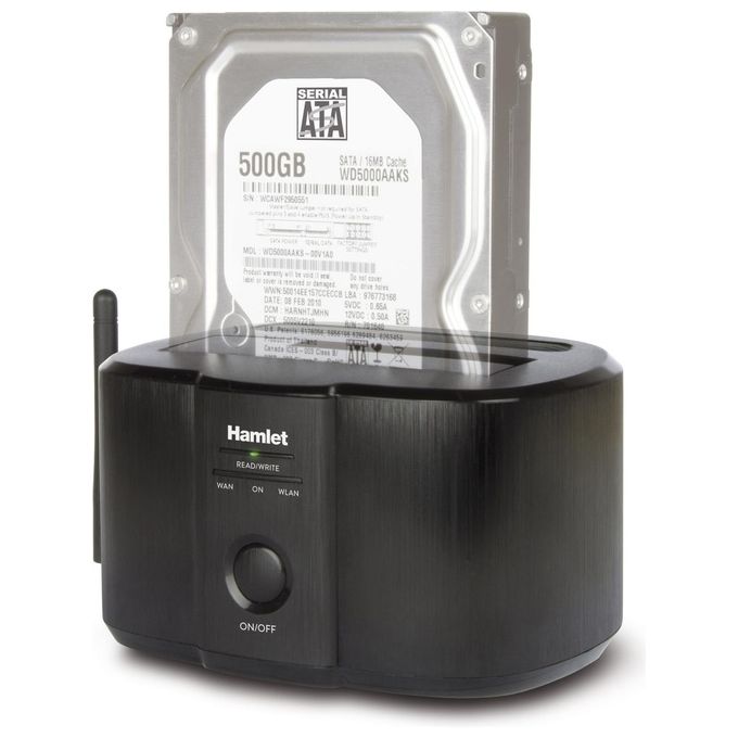 Hamlet-Wi-Fi Single Bay Docking Station for 2.5-3.5 SATA HDD