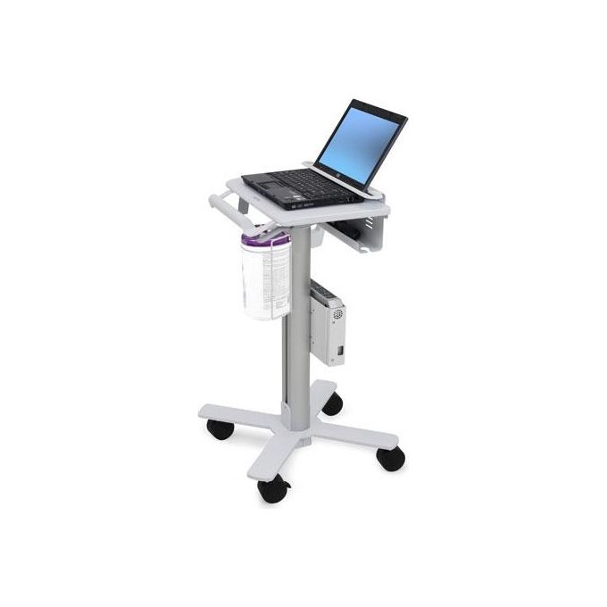 Ergotron SV10-1100-0 StyleView Laptop Cart Carrello Multimediale Altezza Regolabile 38.1 cm Capacita' 4.5 kg Capienza Schermo 17'' colore Bianco