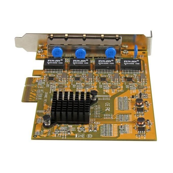 Startech ST1000SPEX43 Adattatore Scheda di Rete Ethernet Gigabit PCI Express NIC a 4 Porte