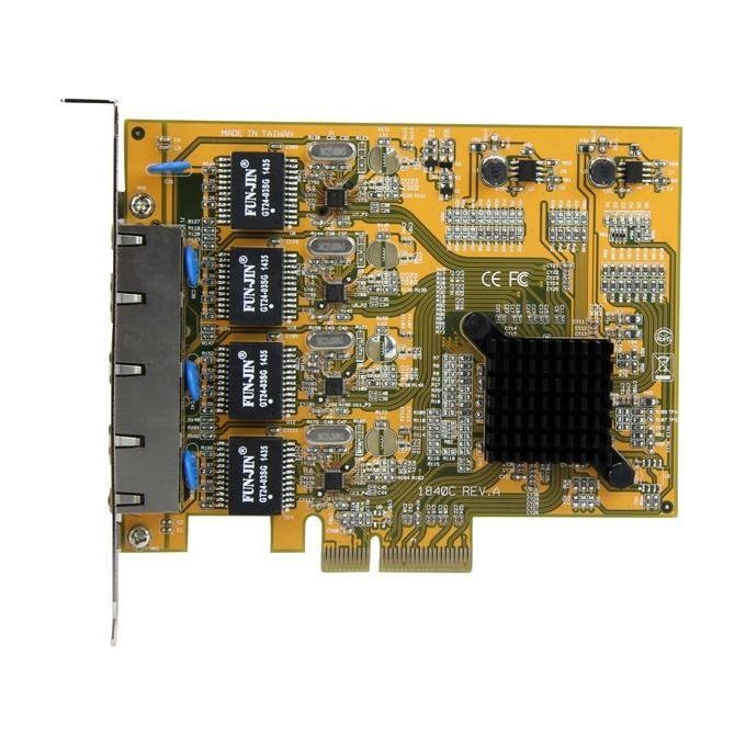 Startech ST1000SPEX43 Adattatore Scheda di Rete Ethernet Gigabit PCI Express NIC a 4 Porte