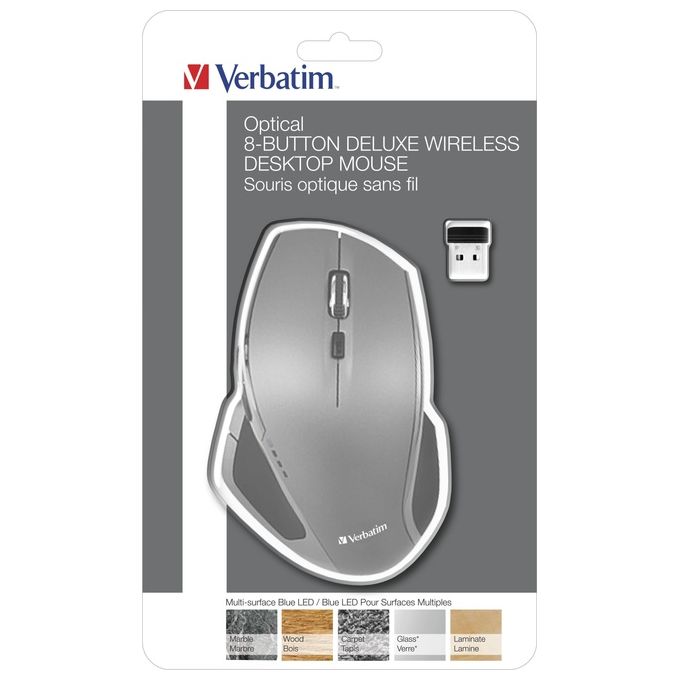 Verbatim 49041 RF Wireless 1600pi Nero-Grigio