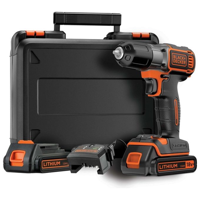 Black+Decker Trapano-Avvitatore Autosense con Doppia Batteria 18V Litio 1.5Ah