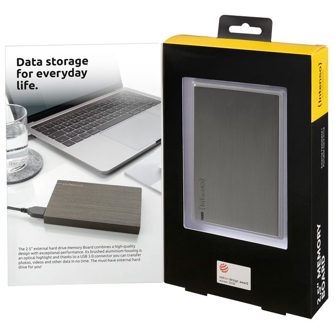 Intenso 6028660 Memory Board Disco Rigido Esterno HDD 2.5'' 1TB USB 3.2 Gen 1 85 MB-s colore Antracite
