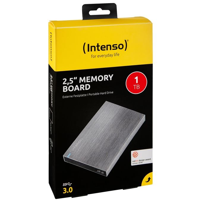 Intenso 6028660 Memory Board Disco Rigido Esterno HDD 2.5'' 1TB USB 3.2 Gen 1 85 MB-s colore Antracite