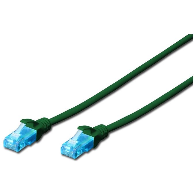 Digitus cavo rete utp cat. 5e non schermato - lunghezza mt. 0,5 - colore verde