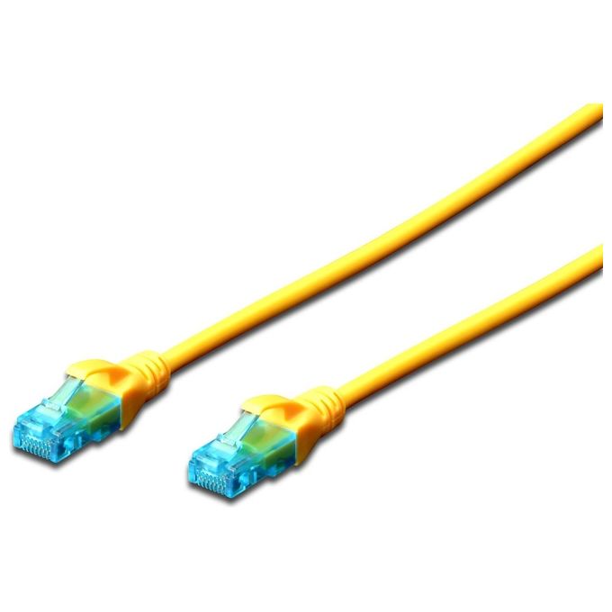 Digitus Cavo Rete Utp Cat. 5E Non Schermato - Lunghezza Mt. 2 - Colore Giallo