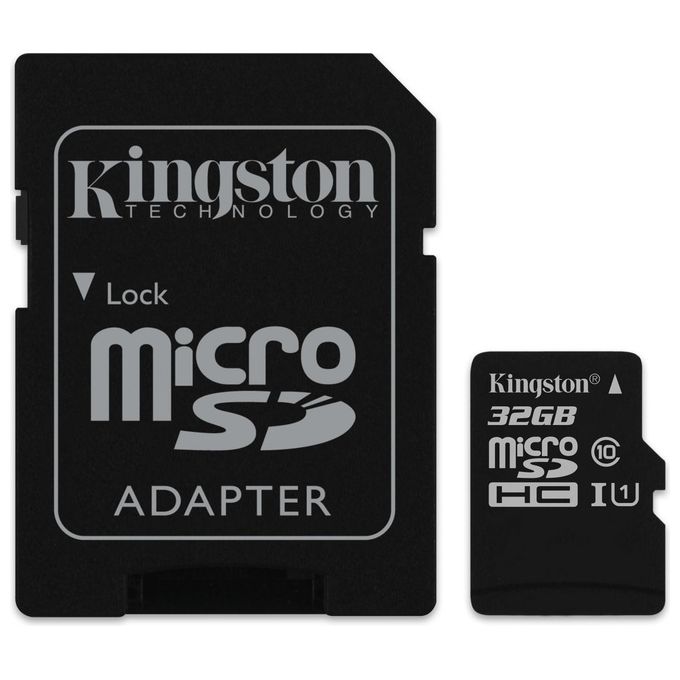 Kingston Canvas Select 32Gb MicroSD UHS-I Classe 10 con Adattatore SD