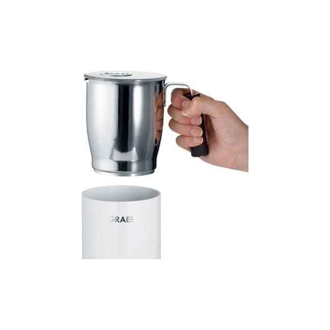 Graef MS701EU MS 701 Montalatte elettrico portatile 450 W Acciaio inox colore Bianco