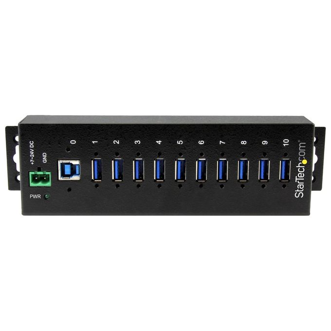 Startech Rugged Metal 10port usb 3.0 hub din rail and Wall-mountable