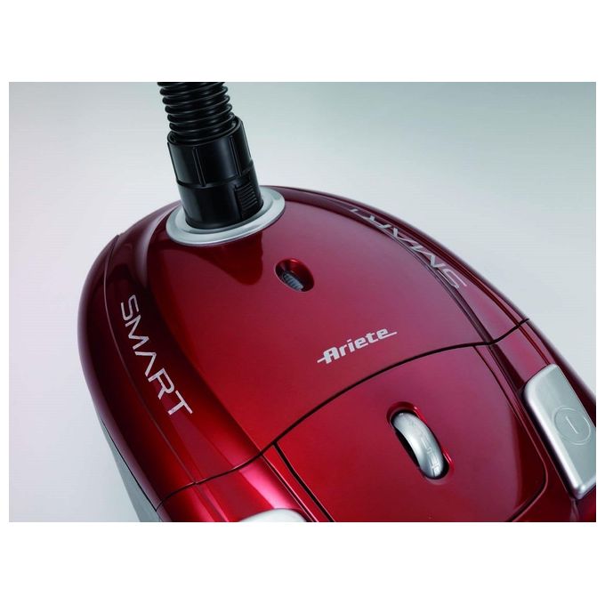 Ariete Aspirapolvere con Sacco 700w 2.5lt A Smart, Rosso