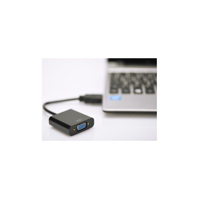 Digitus cavo adattatore hdmi maschio-vga femmina cm. 15 con presa audio 3,5mm. colore nero