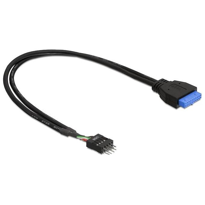 DeLock 83791 Adattatore Usb 3.0 Femmina Idc da Interno 10 Poli Maschio 45cm
