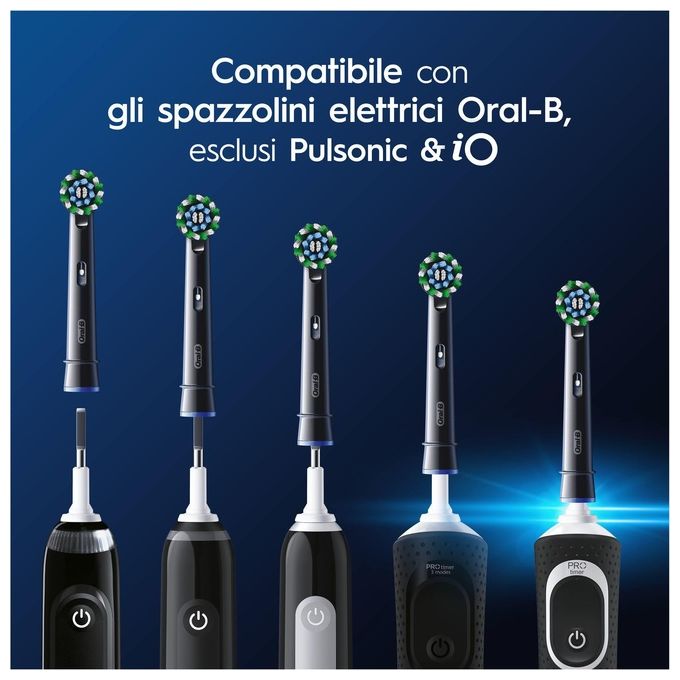 Braun Oral-B Testine di Ricambio Pro Cross Action Black 3 Testine