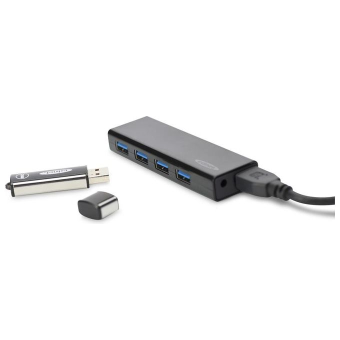 Ednet hub 4 porte usb 3.0 con alimentatore