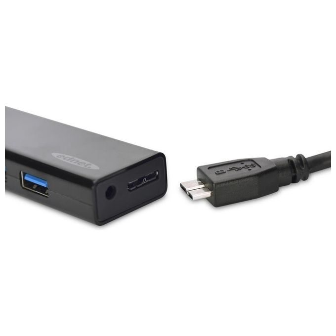 Ednet hub 4 porte usb 3.0 con alimentatore