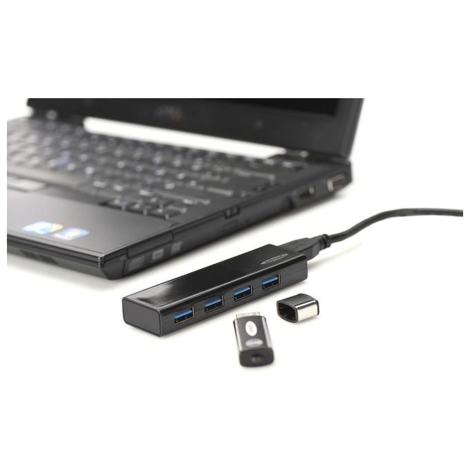 Ednet hub 4 porte usb 3.0 con alimentatore